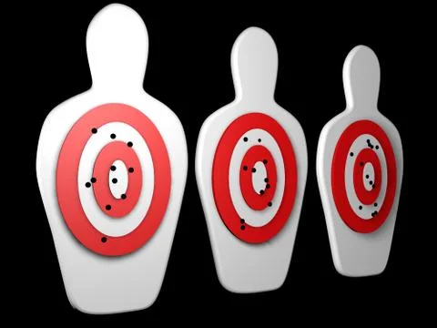 Silhouette targets Stock Illustration