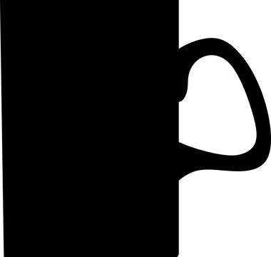 Silhouette of Tea Cup Icon. Vector Illustration. Stock Illustration