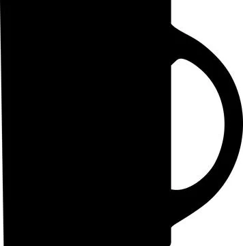 Silhouette of Tea Cup Icon. Vector Illustration. Illustrazione stock