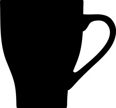 Silhouette of Tea Cup Icon. Vector Illustration. Illustrazione stock