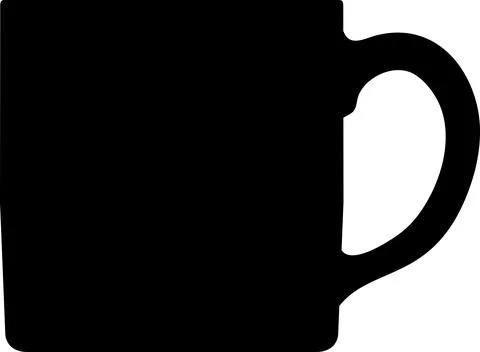 Silhouette of Tea Cup Icon. Vector Illustration. Stock Illustration