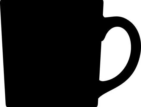 Silhouette of Tea Cup Icon. Vector Illustration. Illustrazione stock