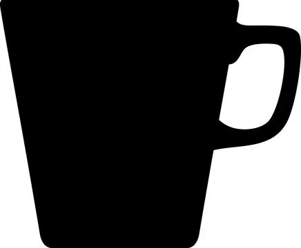 Silhouette of Tea Cup Icon. Vector Illustration. Illustrazione stock