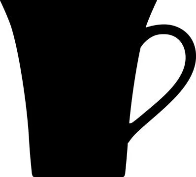 Silhouette of Tea Cup Icon. Vector Illustration. Stock Illustration