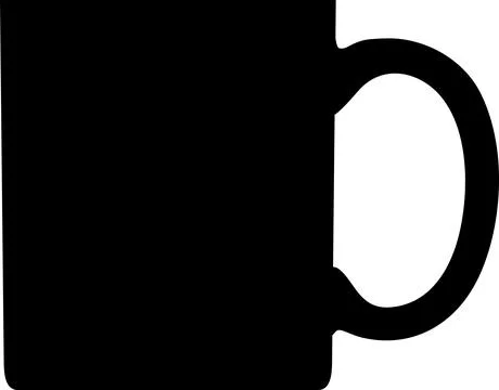 Silhouette of Tea Cup Icon. Vector Illustration. Stock Illustration