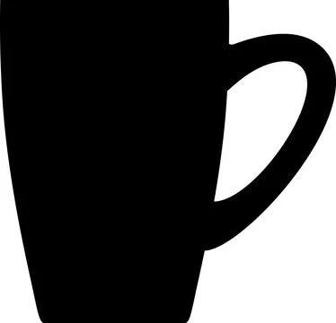 Silhouette of Tea Cup Icon. Vector Illustration. Illustrazione stock