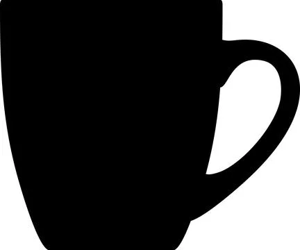 Silhouette of Tea Cup Icon. Vector Illustration. Stock Illustration