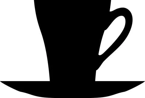 Silhouette of Tea Cup Icon. Vector Illustration. Illustrazione stock