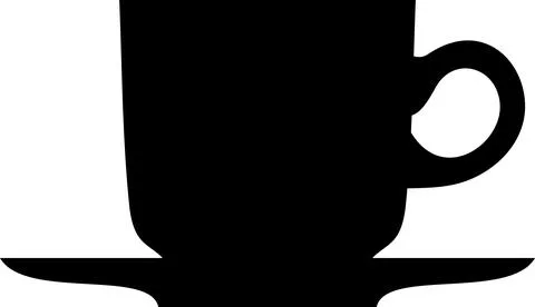 Silhouette of Tea Cup Icon. Vector Illustration. Stock Illustration