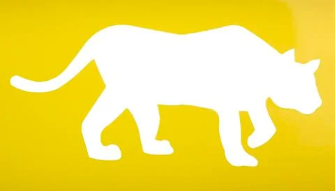 Silhouette of a tiger Ilustração Stock