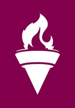 Silhouette of torch. Vector icon Illustrazione stock