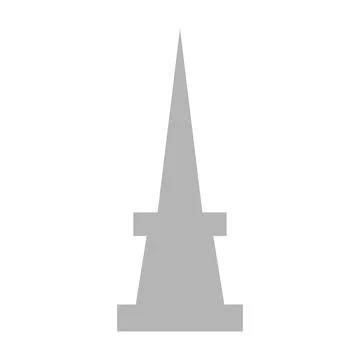 Silhouette of a tower on a white background. Vector illustration Stock Illustration