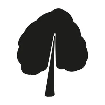 Silhouette of a tree Stock Illustration