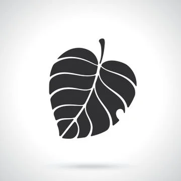Silhouette of tree leaf Stock Illustration