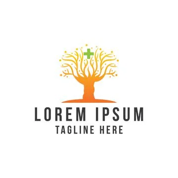 Silhouette of tree logo vector design graphics element 스톡 일러스트