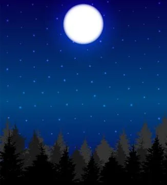 Silhouette of Tree on Sunset Background. Vector Illustration Ilustración de archivo