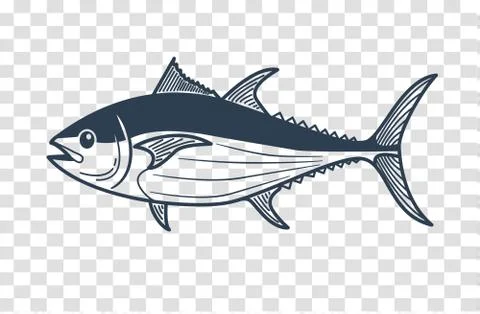 Silhouette of tuna Stock Illustration