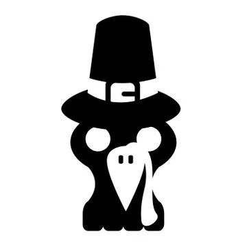 Silhouette of a turkey Stock Illustration