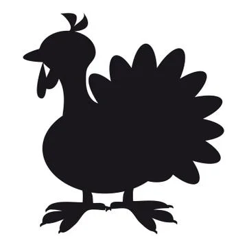 The silhouette of turkeys Stock Illustration