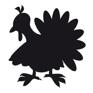 The silhouette of turkeys Stock-Illustration