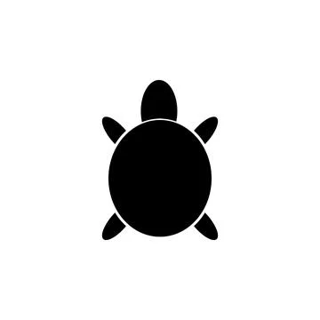 Silhouette of a turtle icon. Element of animals icon for mobile concept and web Illustrazione stock