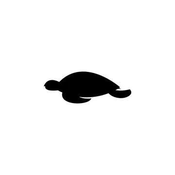 Silhouette of a turtle icon. Element of animals icon for mobile concept and web Stock Illustration