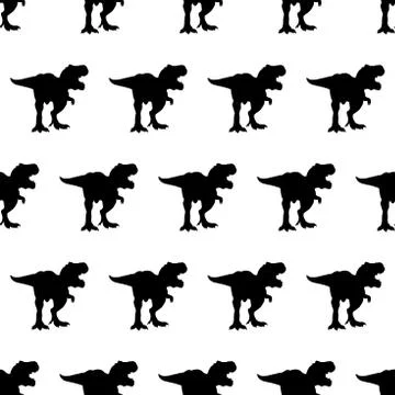 Silhouette Tyreks pattern black Stock Illustration