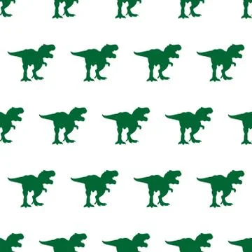 Silhouette Tyrex Pattern Green Stock Illustration