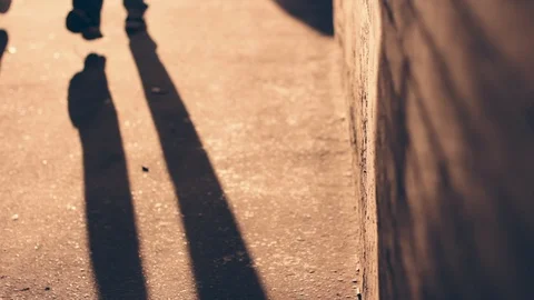 Silhouette of unrecognizable people  Stock Footage 113116083