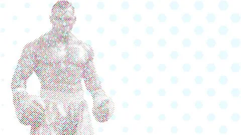 A silhouette vector from basic shape of a boxer athlete exercise routine Stock Illustration