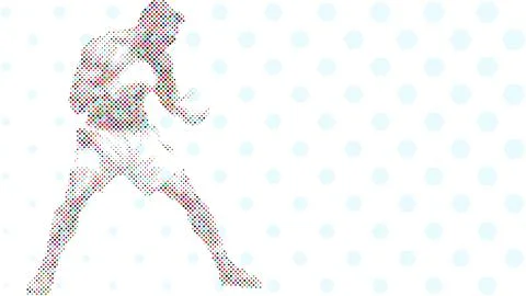 A silhouette vector from basic shape of a boxer athlete exercise routine Stock Illustration