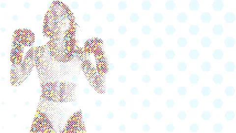 A silhouette vector from basic shape of a boxer athlete exercise routine Stock Illustration