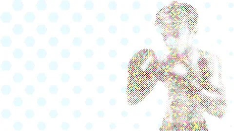 A silhouette vector from basic shape of a boxer athlete exercise routine Stock Illustration