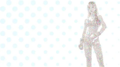 A silhouette vector from colorful dots of a boxer athlete exercise routine Stock Illustration