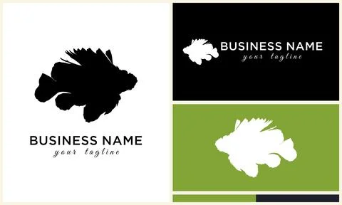Silhouette vector fish logo template イラスト素材