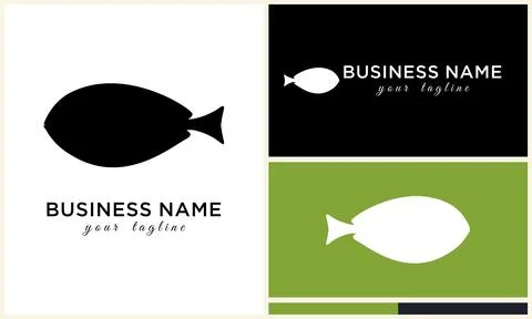 Silhouette vector fish logo template イラスト素材