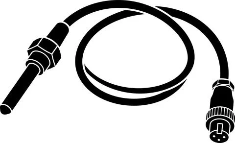 Silhouette vector illustration of a temperature sensor probe with a connect.. Illustrazione stock