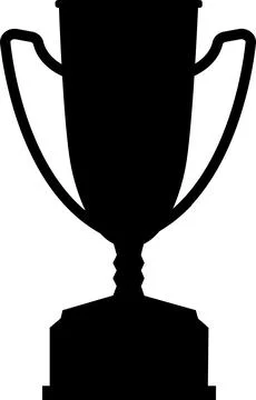 Silhouette of the victory Cup, vector flat illustration. Stock Illustration