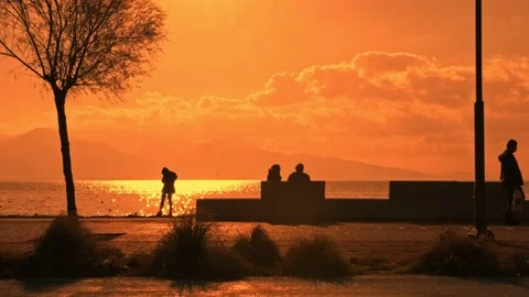 Silhouette View Of People Stock Footage 167910482