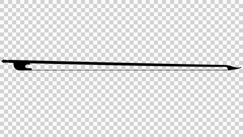 Silhouette of a Violin Bow Stock Illustration