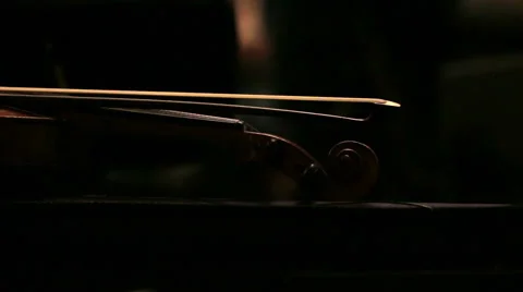 Silhouette of violin Stock Footage 41549057