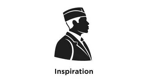 Silhouette of a waiter Stock Illustration