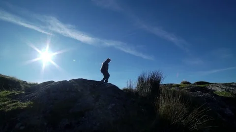 Silhouette walk. Stock Footage 77975008