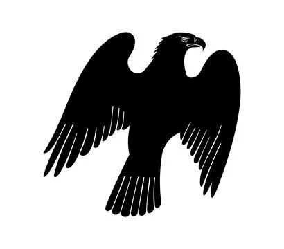 The silhouette of wild eagle vector art Illustrazione stock