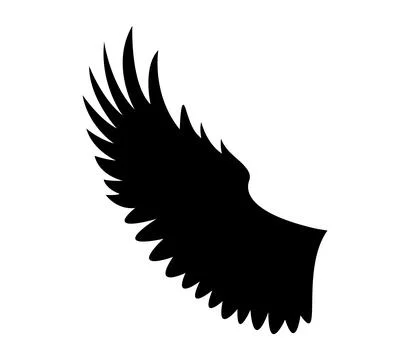 The silhouette of wild eagle wings vector art Stock-Illustration