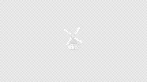 Silhouette windmill rotates its blades Stock Footage 197345656