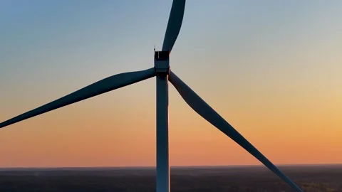 Silhouette of a windmill at sunset Stock Footage 241484608