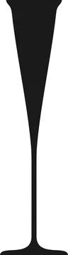 Silhouette of Wine Glass Icon. Vector Illustration. Illustrazione stock