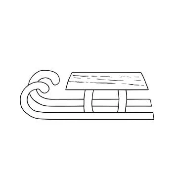 Silhouette of a winter sleigh. vector illustration Stock Illustration