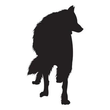 Silhouette Of Wolf Stock-Illustration